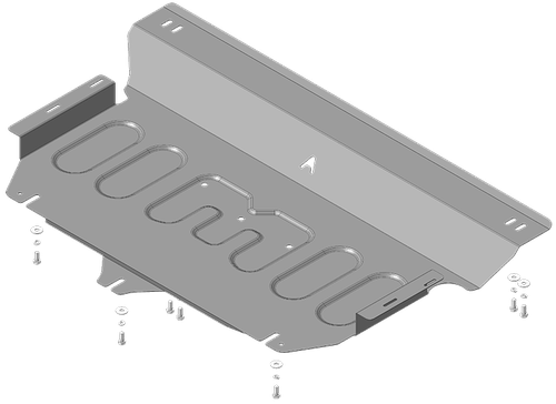 Стандартная Защита картера Двигателя, КПП, 1,5 мм, Сталь. для Volkswagen Teramont 2018-2024 АвтоСтандарт.52703