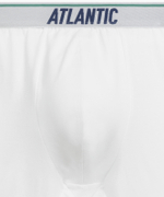 Мужские трусы шорты удлиненные Atlantic, набор 3 шт., хлопок, белые, 3MH-237