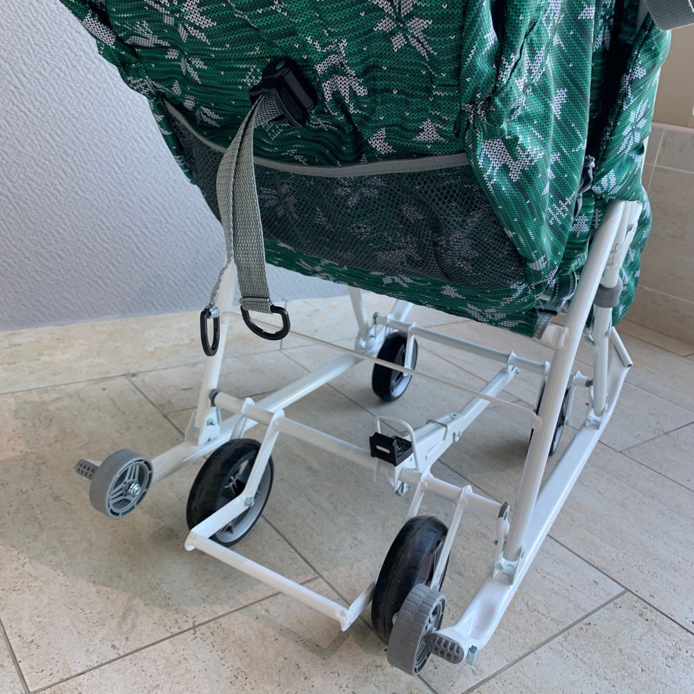 Коляска комбинированная (санки - коляска) «Наши детки 3-1К» зеленая (арт.  НДТ3-1К/6)