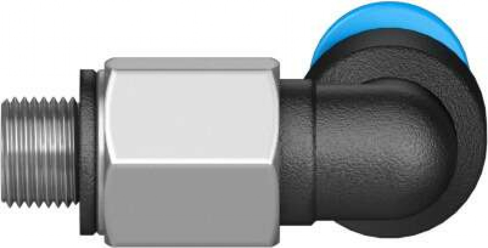 QSML-M3-3-100 Угловой штуцер с цанговым зажимом и резьбой