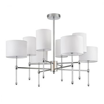 Люстра потолочная 8*E14 6589/8C хром/белый CLASSI Latti Lumion