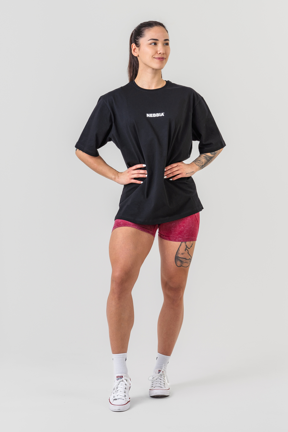 Футболка Oversized T-Shirt GYM ESSENTIALS 381 Черная