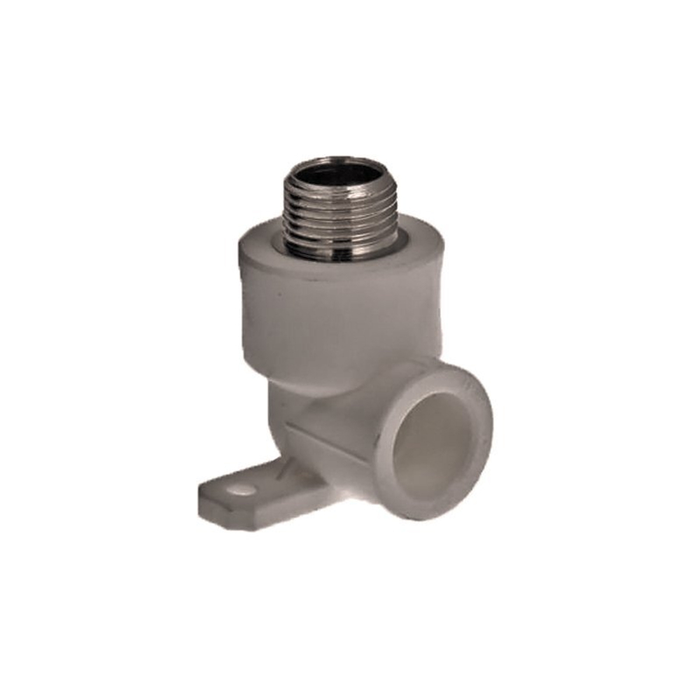 Угольник установочный двойной ПП 20-1/2'' PN 25, с наружной резьбой, серый