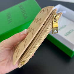 Bottega Veneta Small Intrecciato Bi-Fold Zip Wallet