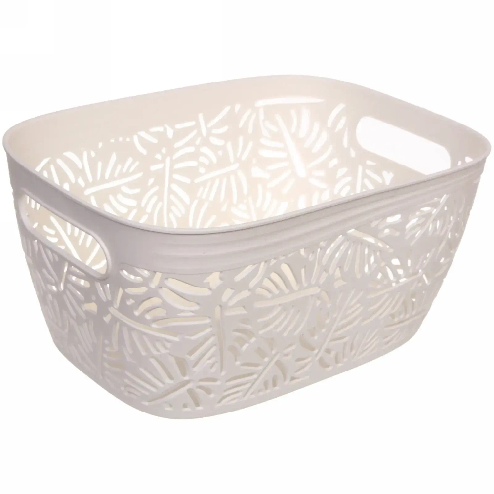 Корзина для хранения универсальная «ФРАТОРИЯ», цвет дымчато белый, 34,5*24,7*17см (лейбл)