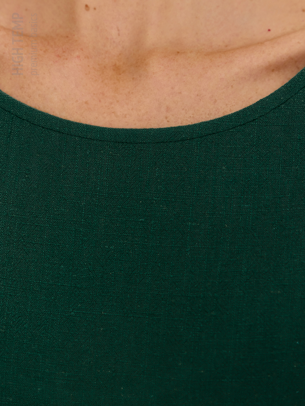 Льняной сарафан макси с карманами