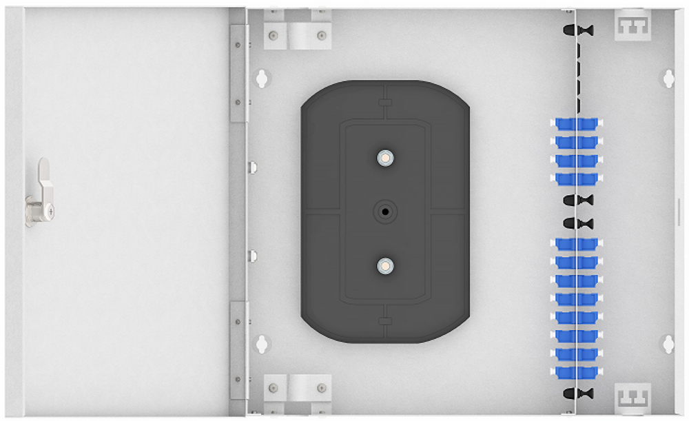 Кросс оптический настенный  TopLAN КРН-Top-24LC/U-OS2-GY