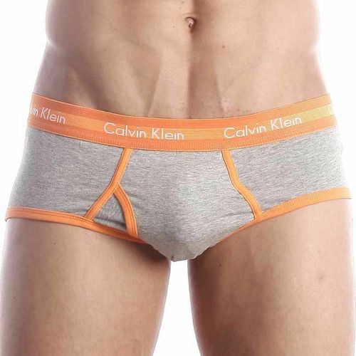 Мужские трусы брифы Calvin Klein 365 Grey Orange Brief CK17203