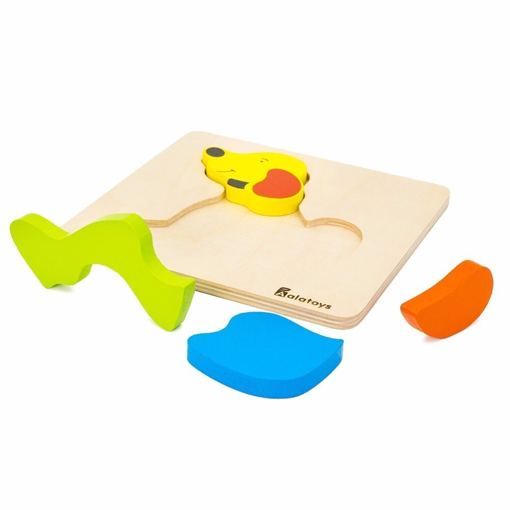 Пазл "Собачка", развивающая игрушка для детей, обучающая игра из дерева