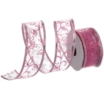 Лента для декорирования «Изящная» 4 см, 2,7 м, Розовый (микс дизайнов)