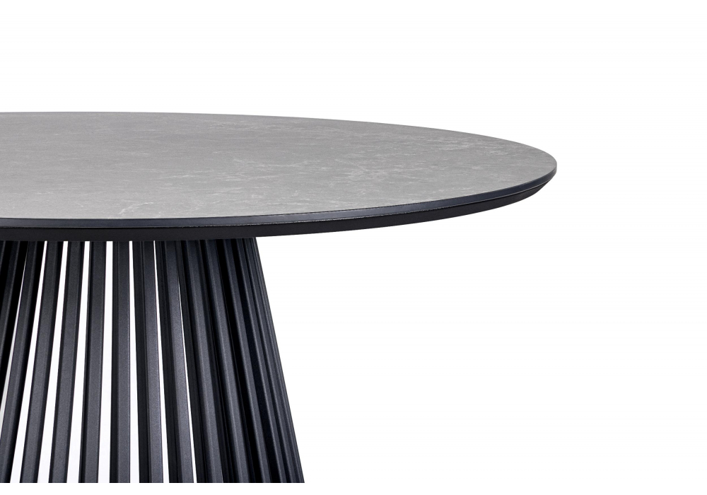 Керамический стол Woodville Нэнси 110 темно-серый, черный