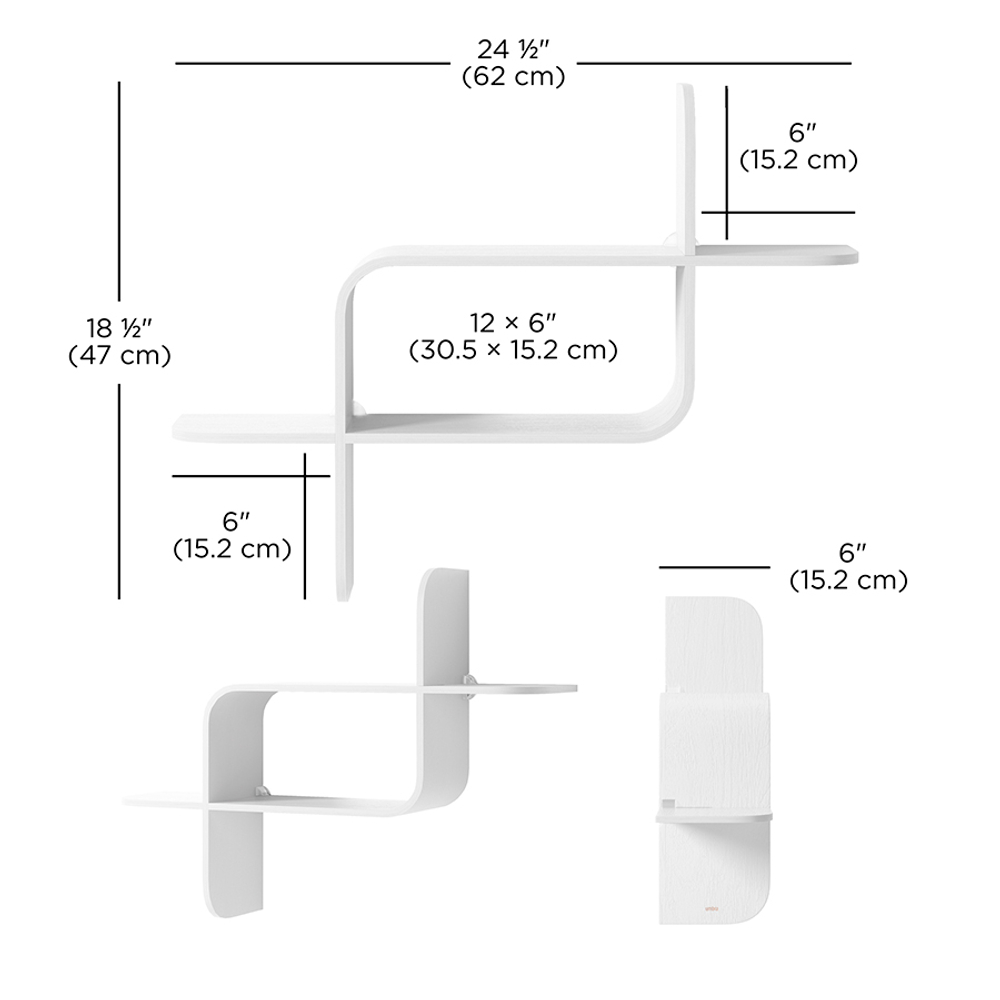 Полка настенная UMBRA Montage, белая