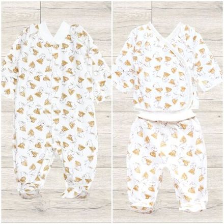 Комплект в дизайне "Зайка с сердцем"