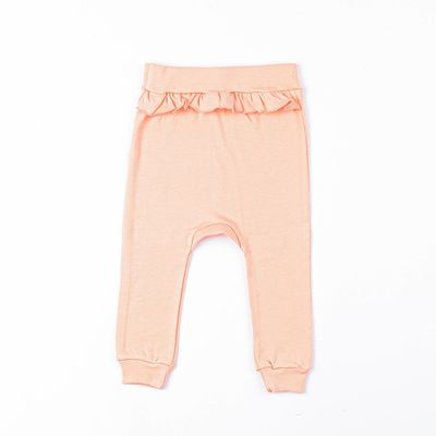 Ruffled leggings 3-18 months - Flamingo