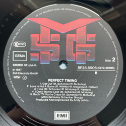 Винтажная виниловая пластинка LP The Michael Schenker Group Perfect Timing (Япония 1987) (Оби)