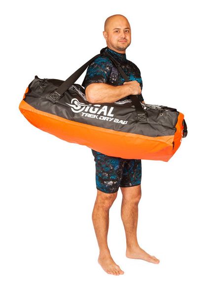 Гермосумка Sigalsub Trek Dry Bag 114 л черно-оранжевая