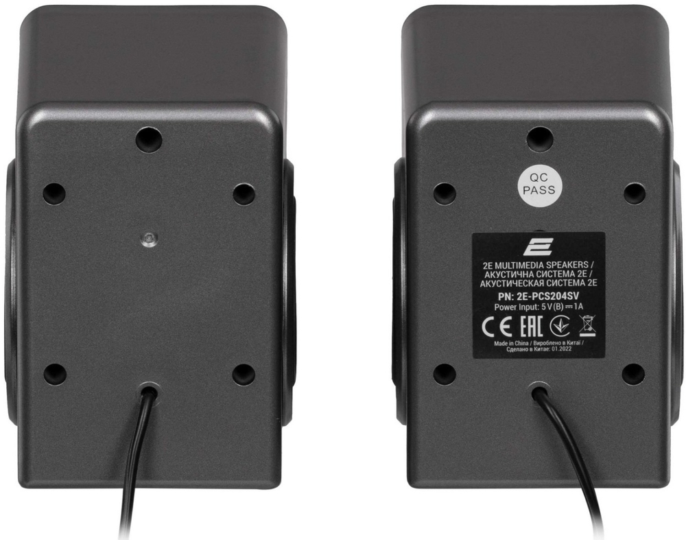 АКУСТИЧЕСКАЯ СИСТЕМА 2E PCS204, 2.0, USB, SILVER 2E-PCS204SV