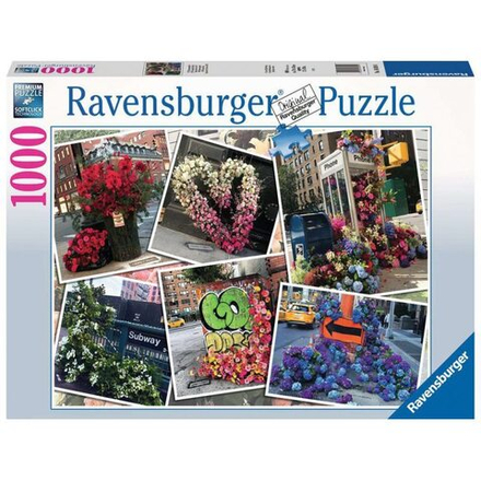 Ravensburger - Puzzle Вспышка цветов в Нью-Йорке 1000 деталей. 168194