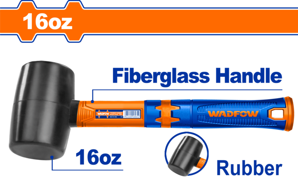 Киянка резиновая 450 гр (6/24) WADFOW WHM7302