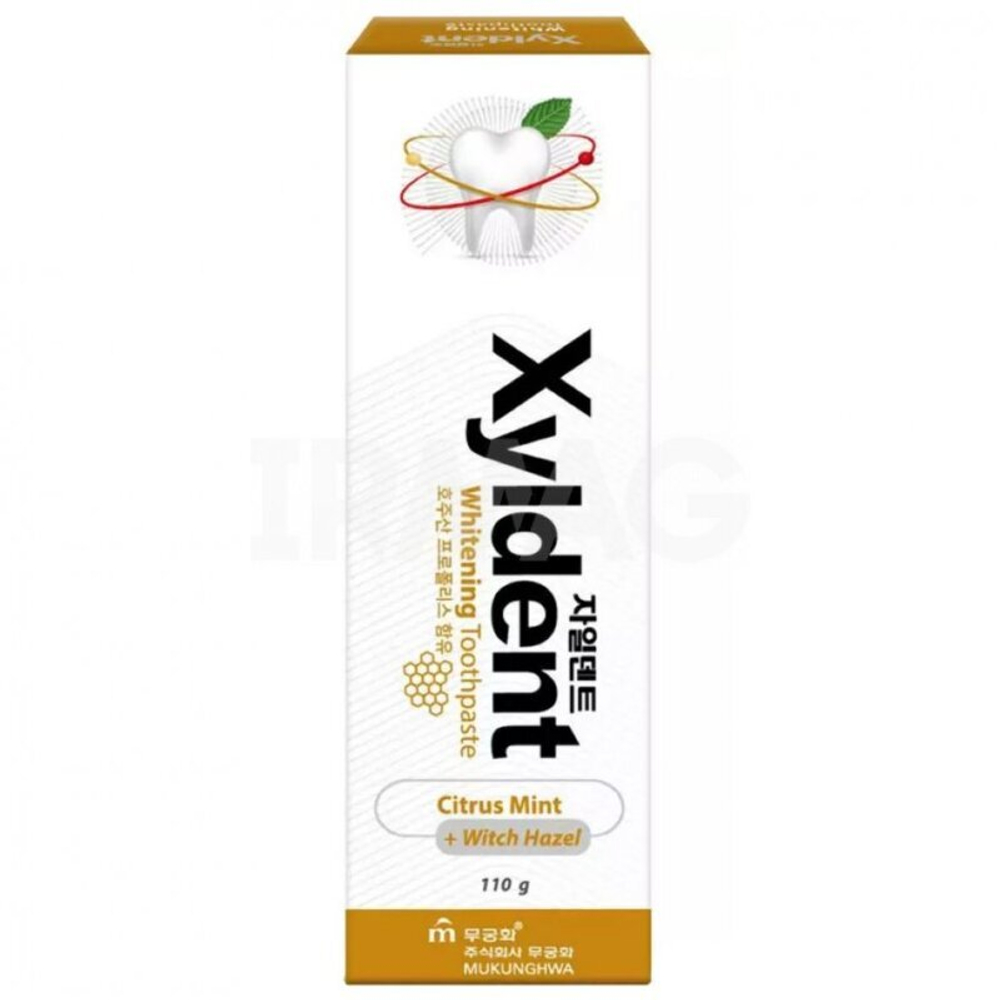 [Mukunghwa] Xyldent - Отбеливающая гелевая зубная паста Цитрус и гамамелис, 110 г