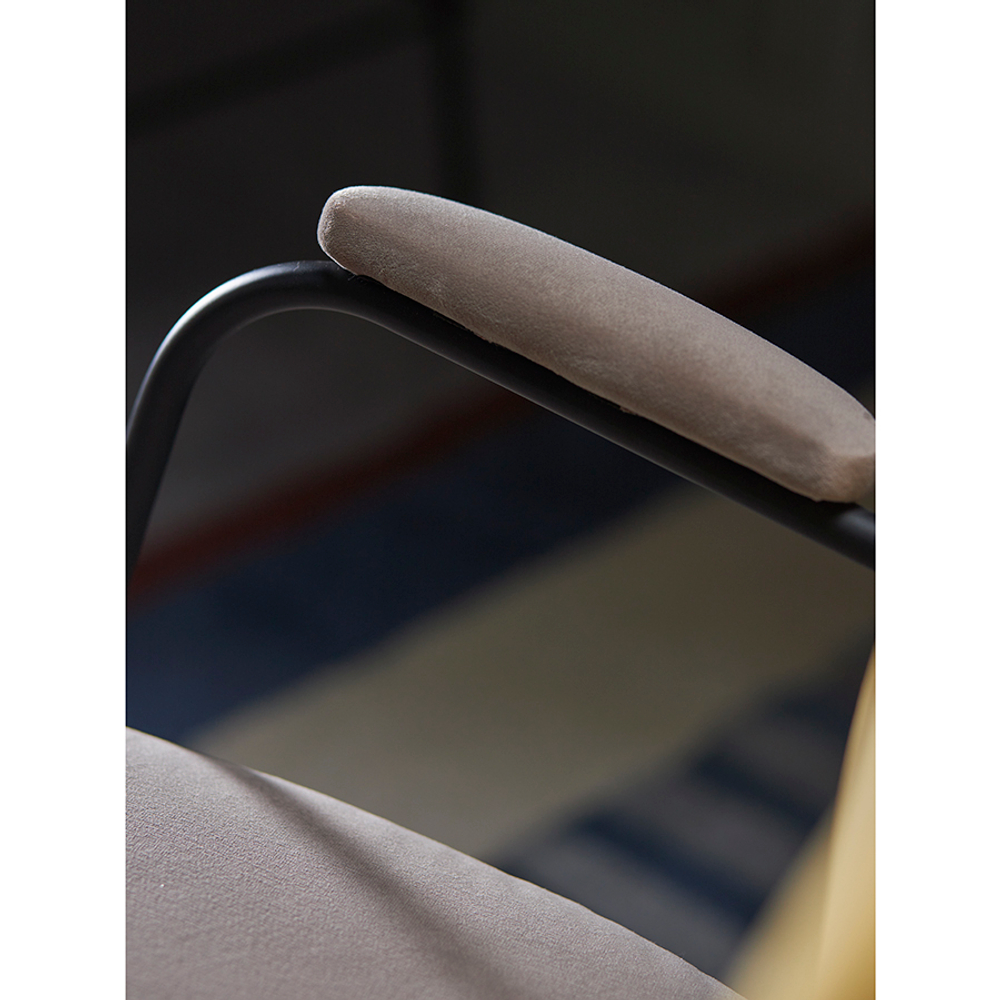 Стул с подлокотниками Bergenson Bjorn Pea, велюр, желтый/бежевый