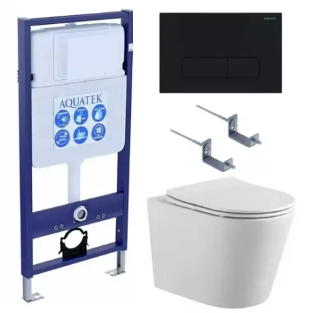Унитаз с инсталляцией SET AQUATEK ВЕГА cmp-017 INS-0000012+унитаз Вега AQ1904-00