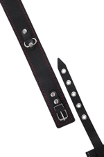 Ошейник двухслойный Pecado с красной строчкой