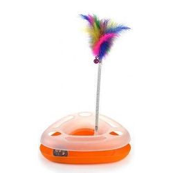 20,7903 Игрушка трек-треугольник с пером на пружине 27 см х 7,5 см