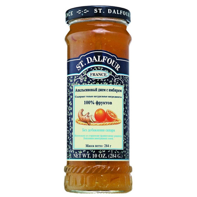 Джем апельсиновый с имбирем без сахара "St. Dalfour", 284 г