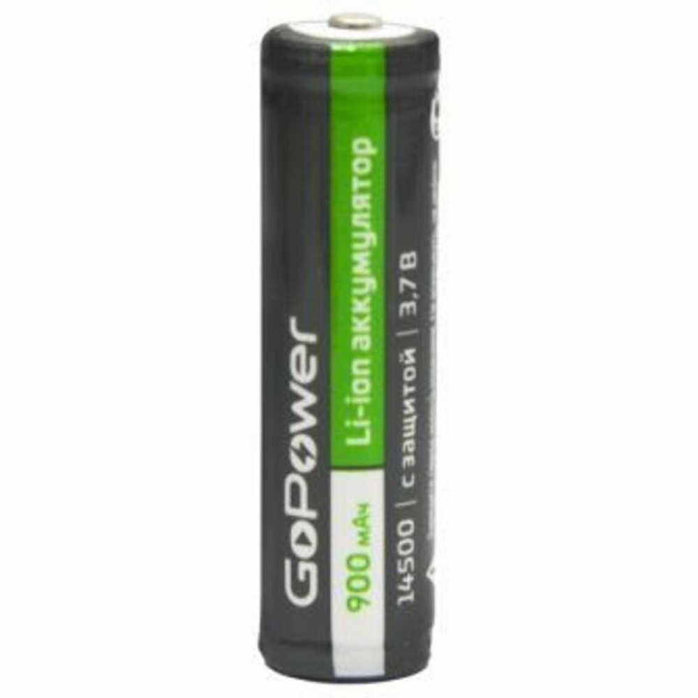 Аккумулятор Li-ion GoPower 14500 AA BL1 3.7V 900mAh с защитой выс.конт.