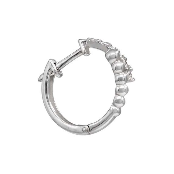 Серьги конго Точки с камнями фианитами из серебра 925, фото 3