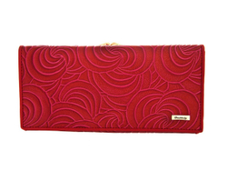 Стильный женский красный кошелёк из натуральной кожи Dublecity DC222-101B в подарочной коробке