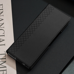 Чехол черного цвета из искусственной кожи от Dux Ducis для смартфона Samsung Z Fold SE (W25), серия Bril Series Case