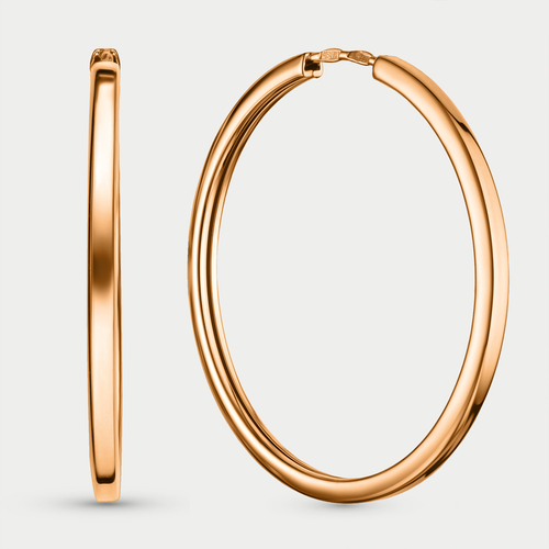 Серьги-конго для женщин из розового золота 585 пробы без вставок (арт. Скв-101-30)