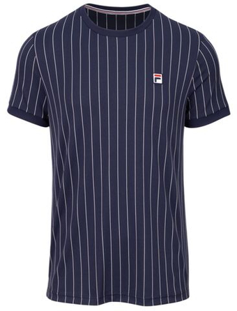 Мужская теннисная футболка Fila BB1 Stripes - navy/white