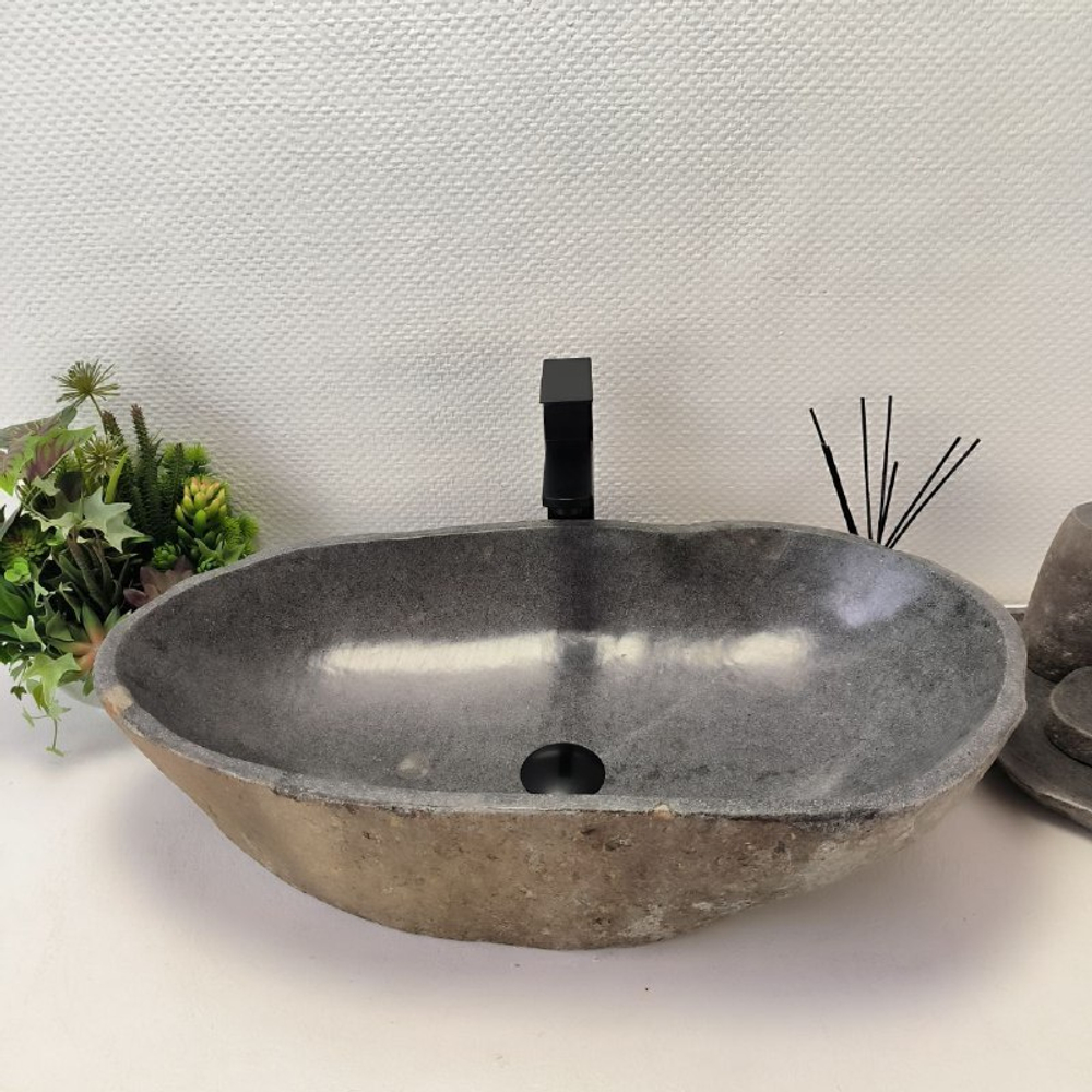 Раковина из речного камня RS-63610 (70*38*15) 0124