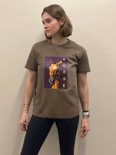 Футболка EQUxLenkevich (коричневый)