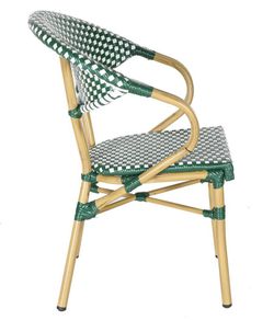"Грас" плетеный стул из искусственного ротанга, цвет зеленый