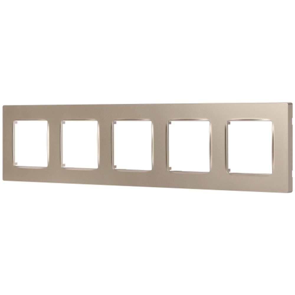 Рамка для розеток и выключателей ЭРА Серия 12 12-5205-04 на 5 постов, Эра Классик, шампань