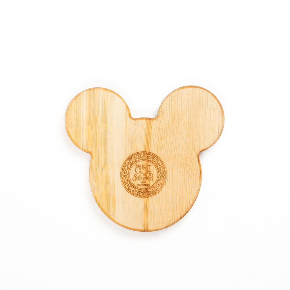 Деревянная менажница из кедра для подачи блюд и закусок с гравировкой "Never say never"