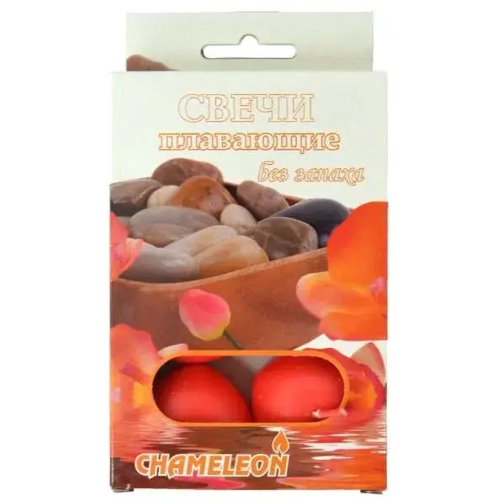Свеча плавающая в виде сердечка (6 штук в упаковке) микс