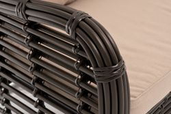 "Ницца" диван из искусственного ротанга трехместный, цвет бронзовый