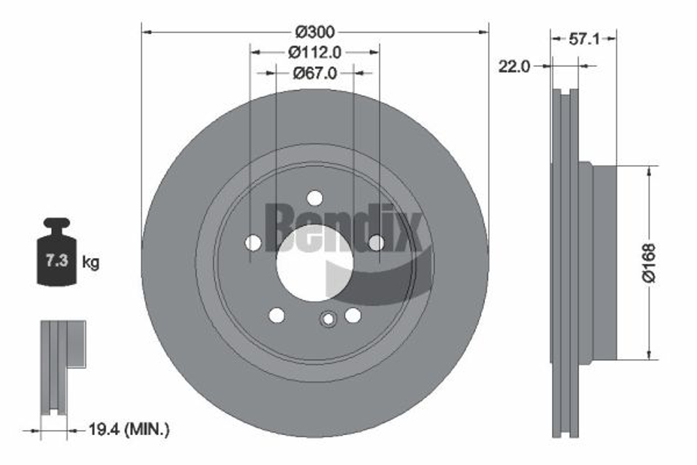 BENDIX Braking - BDS1666HC-BEN - Brake Disc