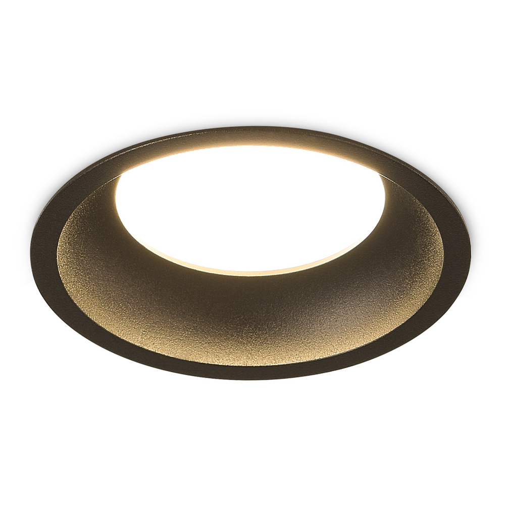 Светильник встраиваемый CRATER,  15W,  1033Lm,  2700-3000-4000K,  D95хH44мм,  IP44,  черный