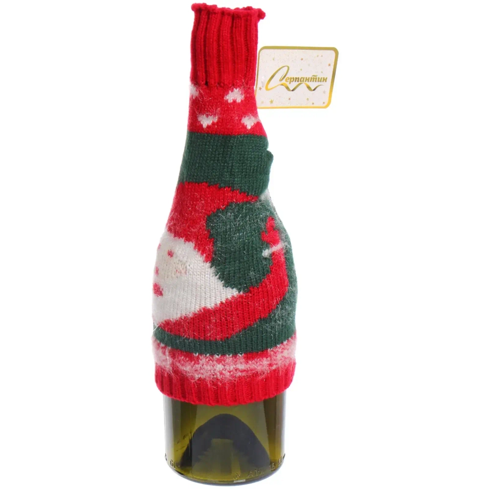 Украшение на бутылку «Теплый свитер», микс