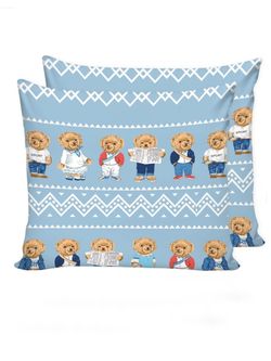 Наволочка комплект 2шт Сказка "Мишки" 70х70 см, перкаль