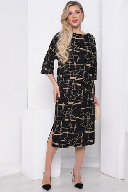 Платье "Франсуаза" (черный меланж) П8794 LT Collection
