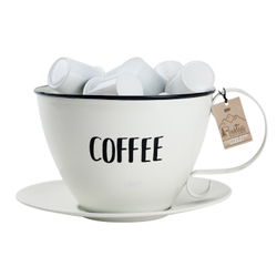 Корзина для кофейных капсул Boston Warehouse White Coffee Cup Kup Keeper