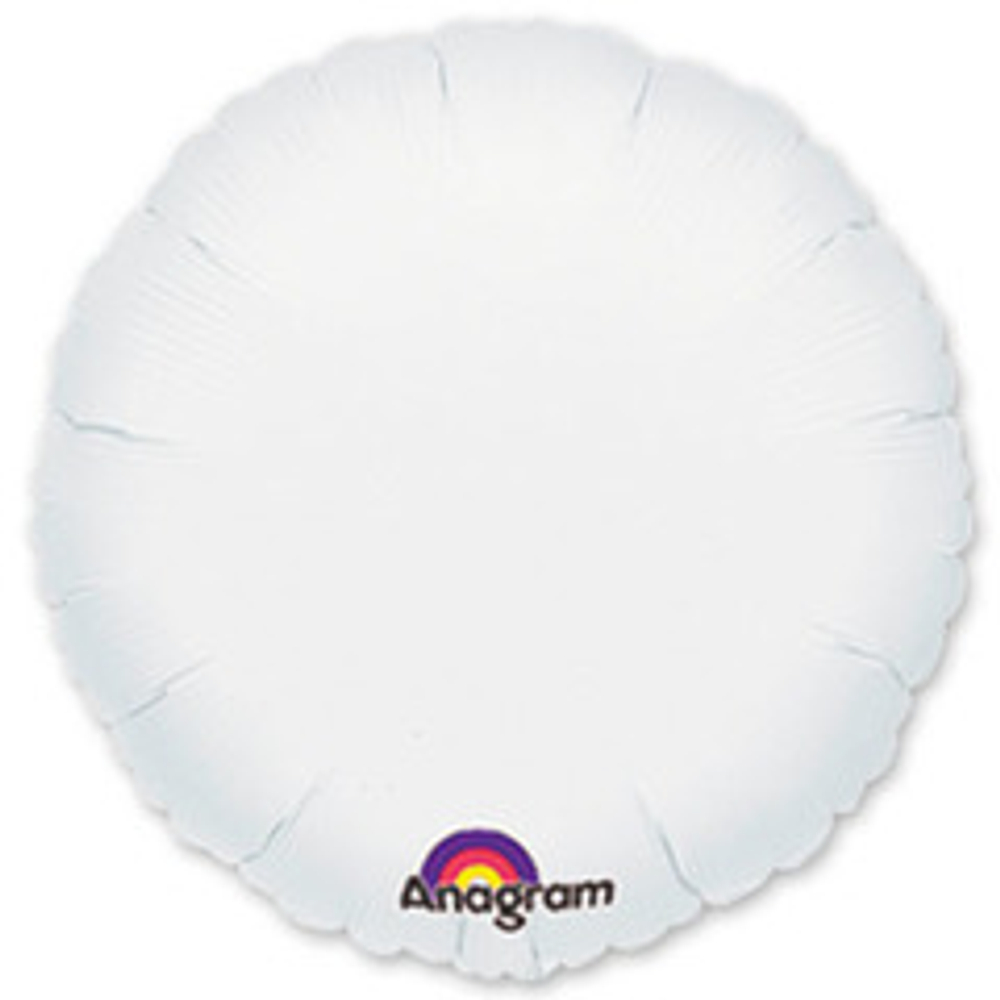 А 18" Круг, Пастель, White (белый), 1 шт.