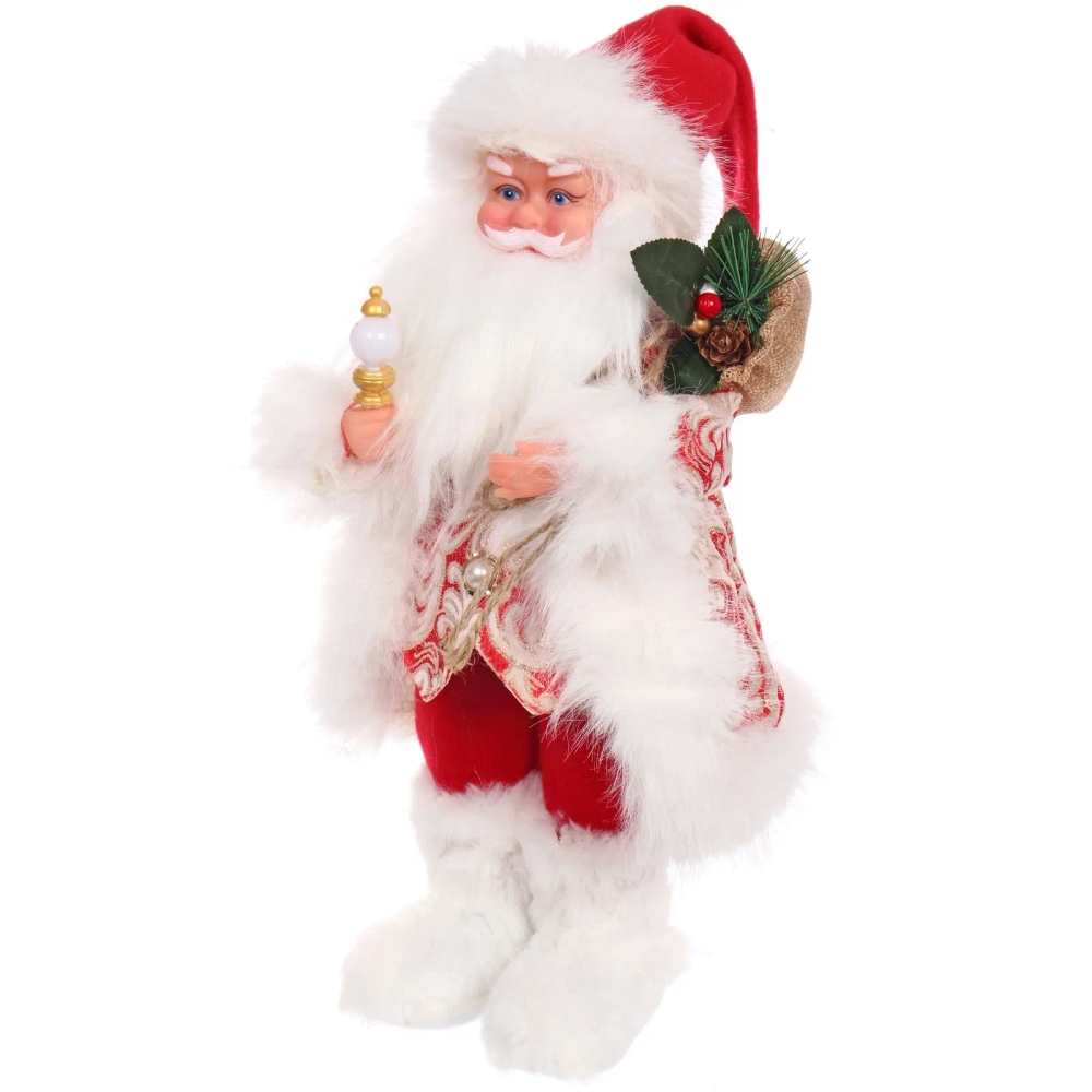 Дед Мороз - Лесовичок «Хранитель леса» 40 см, Красный